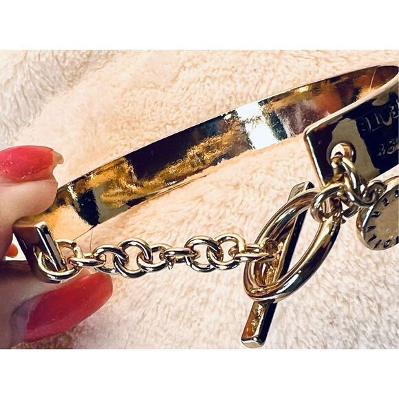 BCBG Gold Inspiration Rhinestone Cuff Bracelet Costume Jewelry Buy 3/$18 - Picture 6 of 6